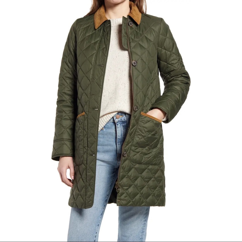 BARBOUR QUILTED FLANNEL LINED JACKET